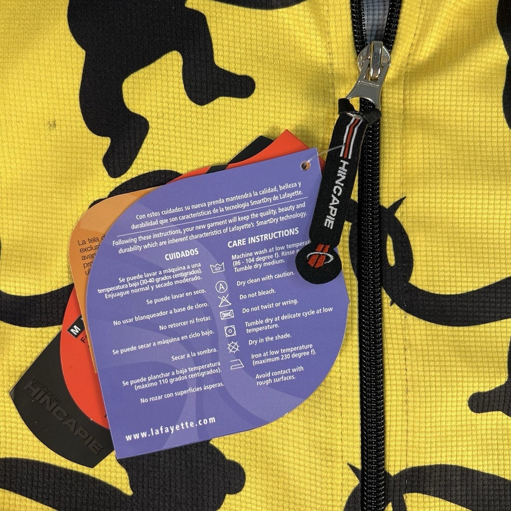 Hincapie Cycling Jersey XL 2007 MS Charity Ride Yellow Full Zip NWT Monkeys - Picture 4 of 6